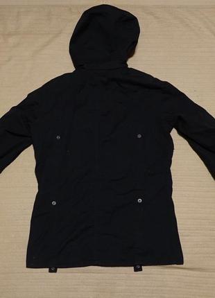 Плотная черная бесподкладочная куртка - ветровка voi jeans  англия. s.7 фото