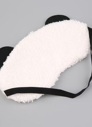 Маска для сну плюшева "панда - 6". пов'язка на очі дитяча. наглазна маска для жінок2 фото