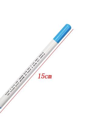 Маркер для тканини adger water erasable pen смывающийся водою, маркер для кравця блакитний (5795)