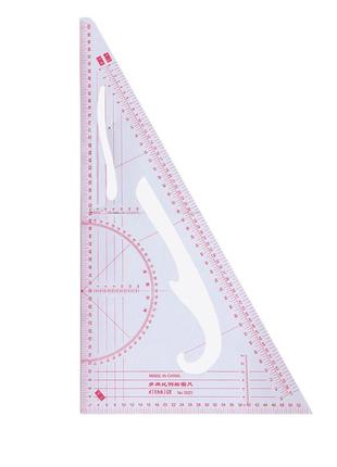 Треугольник лекало модельера конструктора размер 20см*11см №4 (5758)