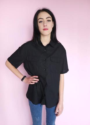 Рубашка женская однотонная  boohoo черная