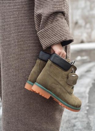 Жіночі зимові черевики timberland з хутром6 фото