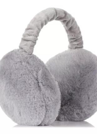 Наушники меховые складные серый one size