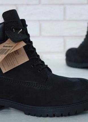 Зимові жіночі черевики з натуральним хутром timberland black fur6 фото