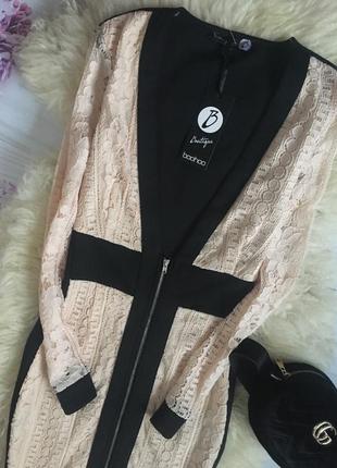 Кружевное платье boohoo на молнии 2