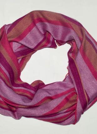 Подарунок до покупки  naomi campbell великий шарф в смужку, смугастий бордовий рожевий фіолетовий, бузковий