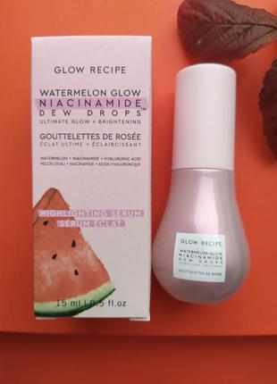 Glow recipe watermelon glow niacinamide dew drops сироватка, що надає обличчю сяйва 15 мл4 фото