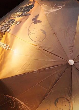 Зонт женский полуавтомат три слона ночной город  9 спиц