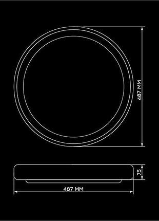 Светильник светодиодный biom smart sml-r19-80-rgb 3000-6000k 80вт+16вт rgb с д/у +app9 фото