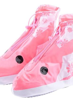 Дощовики для взуття clg17226 розмір l 24,5 см (рожевий)