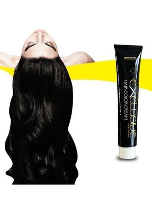 Стойкая крем краска для волос тёмный каштан 3.0 εxclusive hair color cream 100 мл2 фото