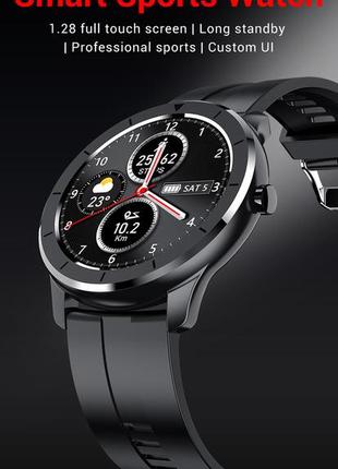 Мужские сенсорные умные смарт часы smart watch t6y11 черные. фитнес браслет трекер9 фото
