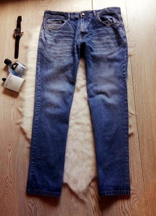 Мужские синие плотные джинсы прямые классические голубые1 фото