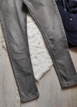 Серые меланж мужские плотные джинсы скинни узкачи американки стрейч на высокий рост2 фото