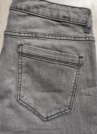 Серые меланж мужские плотные джинсы скинни узкачи американки стрейч на высокий рост8 фото