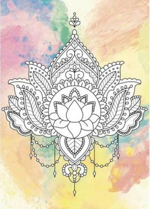 Малювання на полотні "royal lotus", палітри малахіт ★ cle