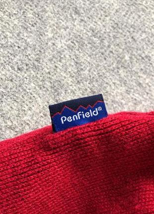 Шикарна шапка penfield big logo stripes hat black/red5 фото