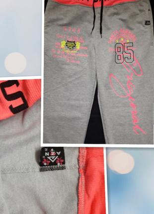 Круті трикотажні спортивні штани з написами azn5 фото