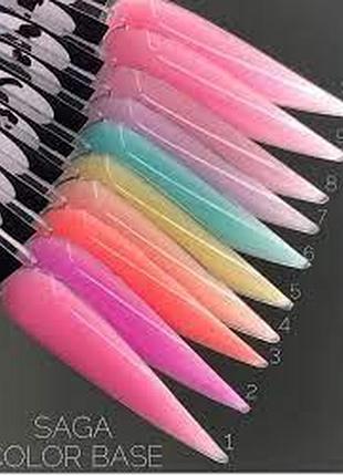 Цветная база saga 08 нежно розовая с шиммером