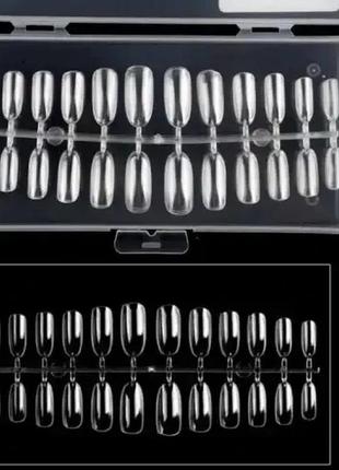 Типси гелеві для нарощення нігтів типси геві для наращення ногтей 240 штук (вал) прозрачний