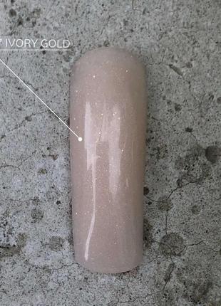Полигель цвет слоновая кость с шиммером ivory gold crooz polygel 07, 30 мл