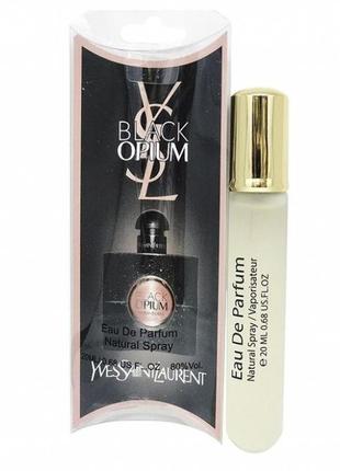 Жіночий мініпарфуми в ручці yves saint laurent black opium (ів сен лоран блек опіум) 20 мл