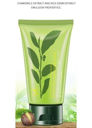 Очищающее молочко для умывания с зеленым чаем rorec greentea cleansing foam (100мл)2 фото