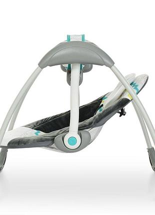 Дитячий заколисуючий центр підлогові гойдалки mastela 6503 сіро-синій. шезлонг-гойдалка6 фото