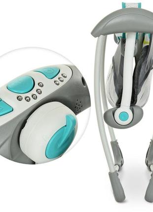 Дитячий заколисуючий центр підлогові гойдалки mastela 6503 сіро-синій. шезлонг-гойдалка4 фото