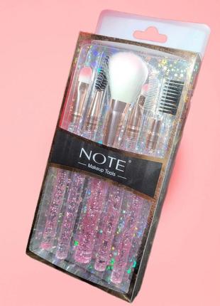 Набор кистей для макияжа (5 шт) note makeup tools (розовые)
