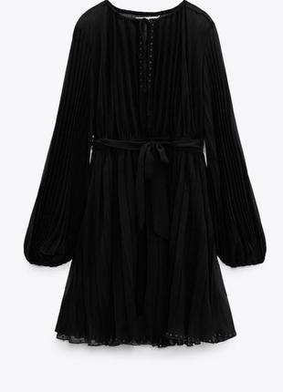 Плиссерованное платье zara 6