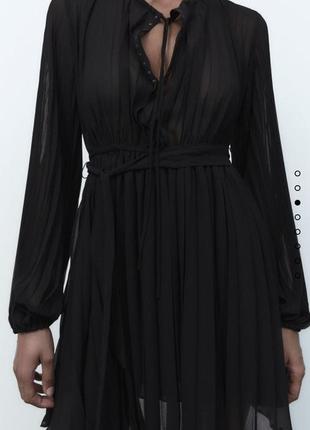 Плиссерованное платье zara 2