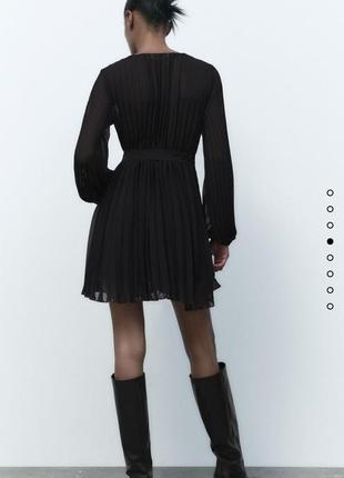 Плиссерованное платье zara 3