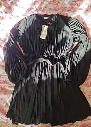 Плиссерованное платье zara 8