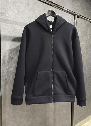 Худи премиум на молнии (темно-синий)