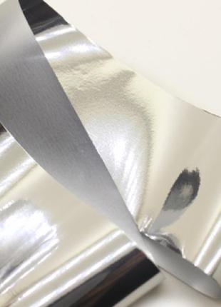 Переводная фольга для дизайна ногтей серебро 1метр