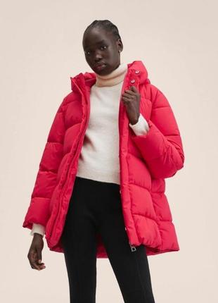 Пуховик mango зимовий в стилі zara