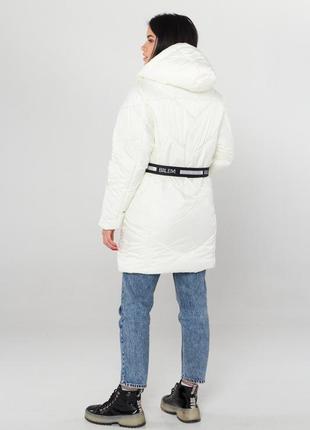 Зимняя белая куртка ниже бедра размер от 44 до 543 фото