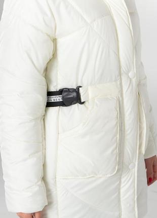 Зимняя белая куртка ниже бедра размер от 44 до 544 фото