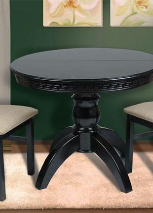 Круглий стіл розкладний престиж 100-150х100 см, венге шоколад