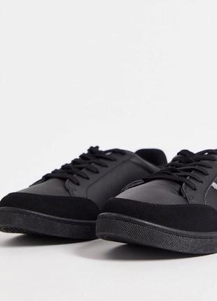 Взуття original penguin minimal lace up sneakers in black2 фото