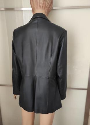 Шкіряна куртка піджак milan6 фото