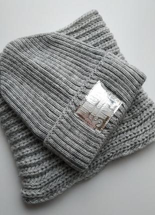 Комплект шапочка и снуд, one size, 50% шерсть, 50%  акрил2 фото