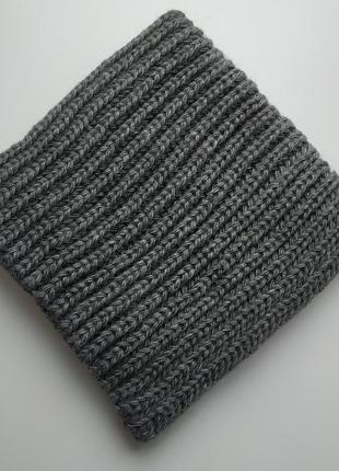 Комплект шапочка объемной вязки и снуд, one size, полушерсть2 фото