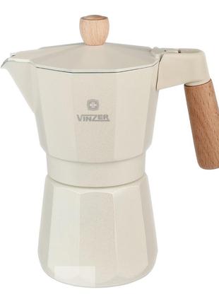 Гейзерная кофеварка vinzer latte crema vz-89381 300 мл