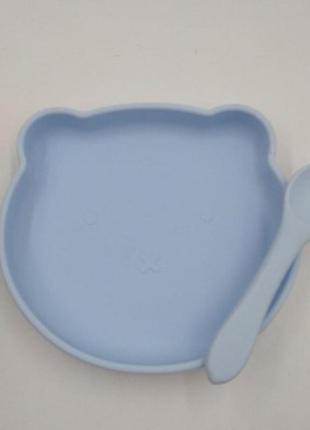 Детский набор посуды 6432 2 предмета голубой