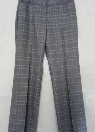 Класичні прямі сірі штани в клітку "гленчек", ann taylor loft
