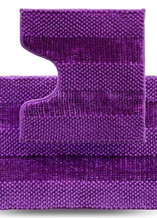 Набор ковриков для ванной dariana махрамат матрас d-6417 2 шт фиолетовый