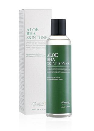 Тонер алоэ с саллициловой кислотой benton aloe bha skin toner 200мл1 фото