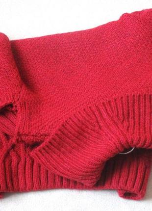 Объемный свитер с узором и открытыми плечами, размер 40(12)5 фото
